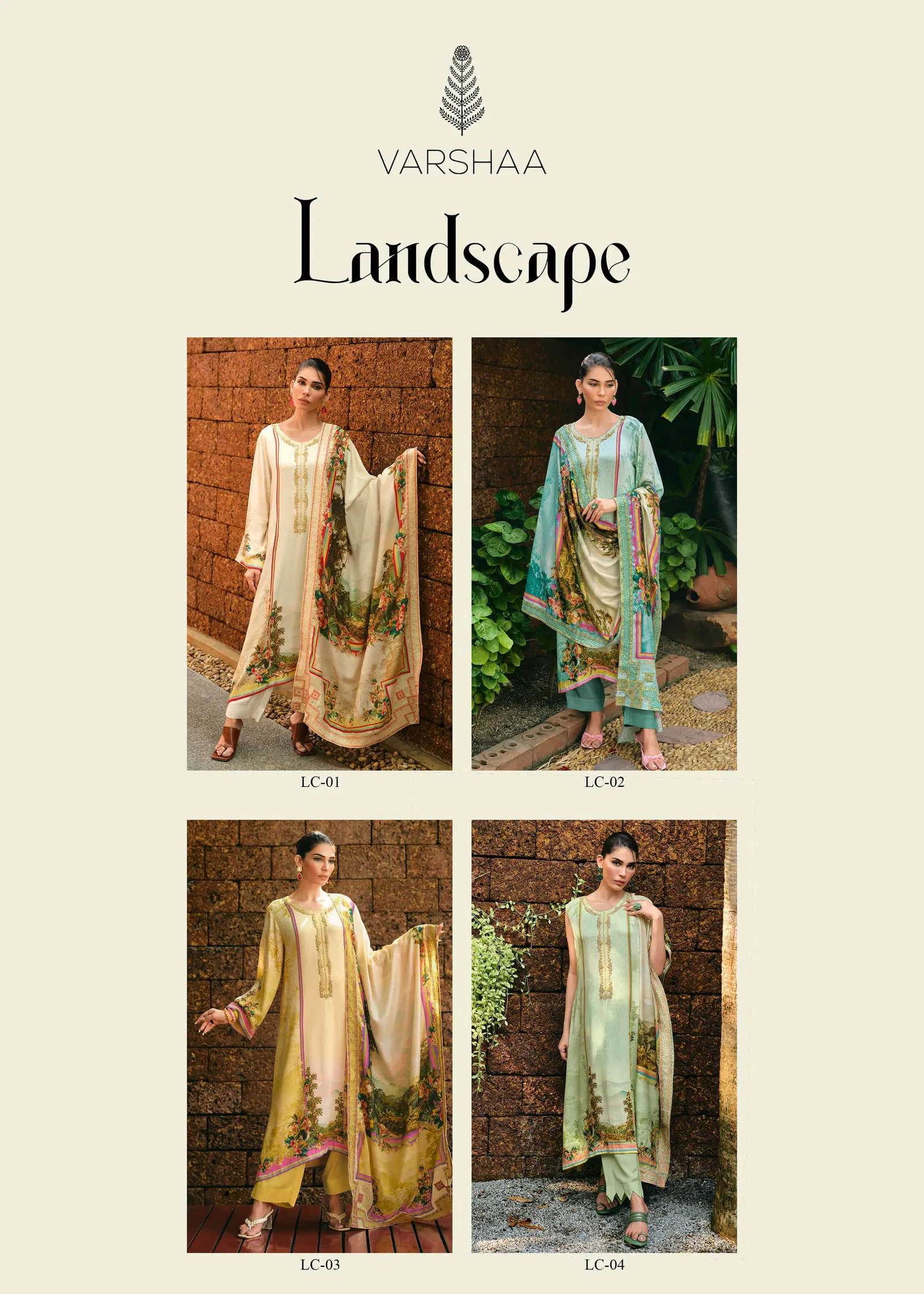 Landscape By Varsha Cotton Muslin Surat Salwar Suits Wholesale Market